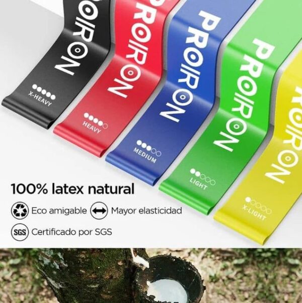 Bandas antideslizantes latex ejercicio fuerza