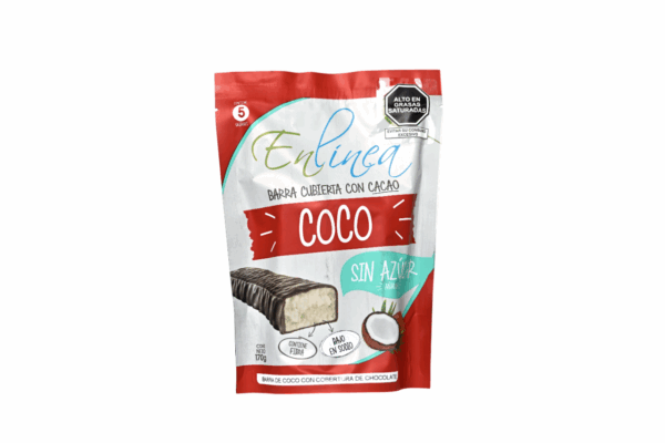 Barra En Linea Coco Cubierta con Chocolate 170gr