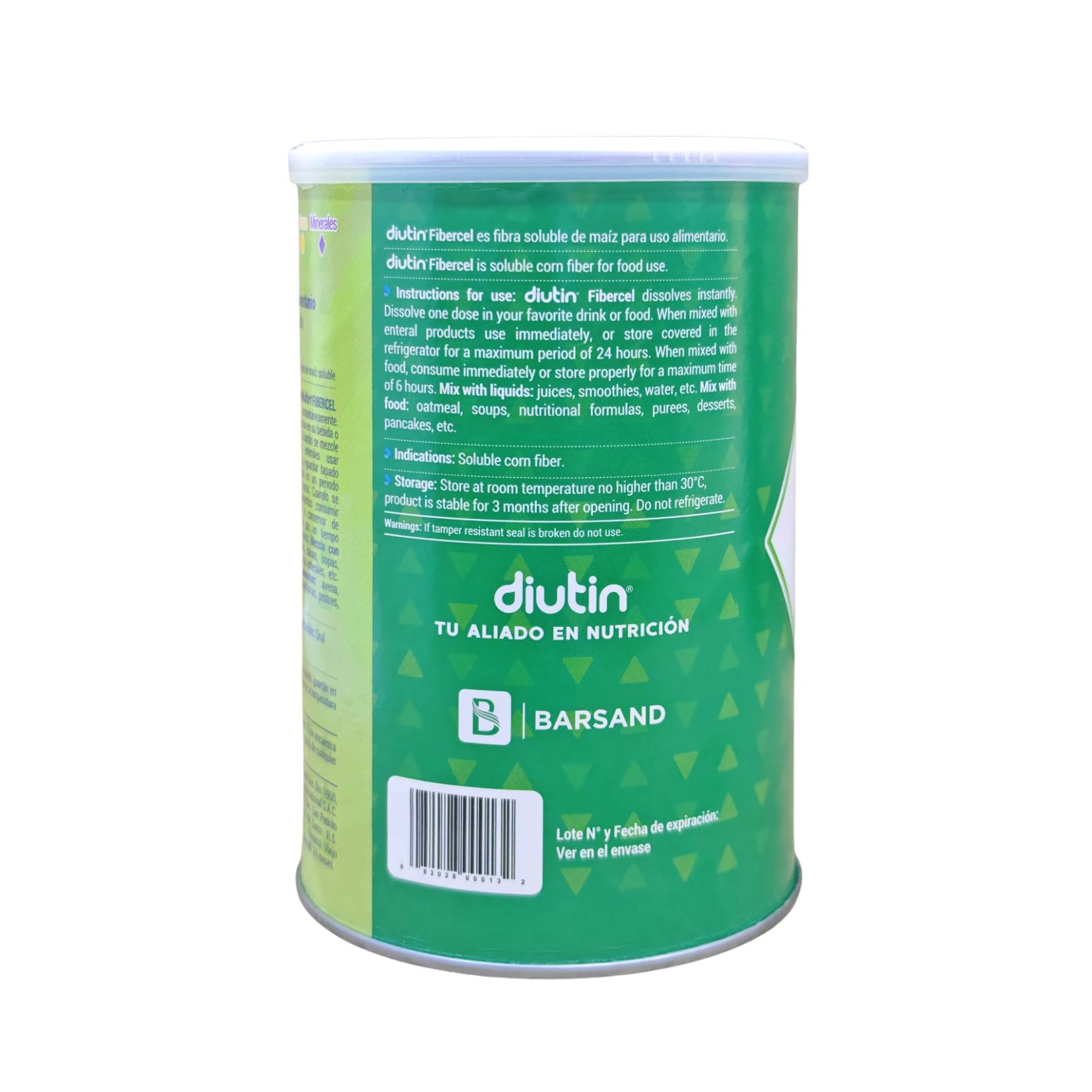 fibra diutin diabetes fibercel