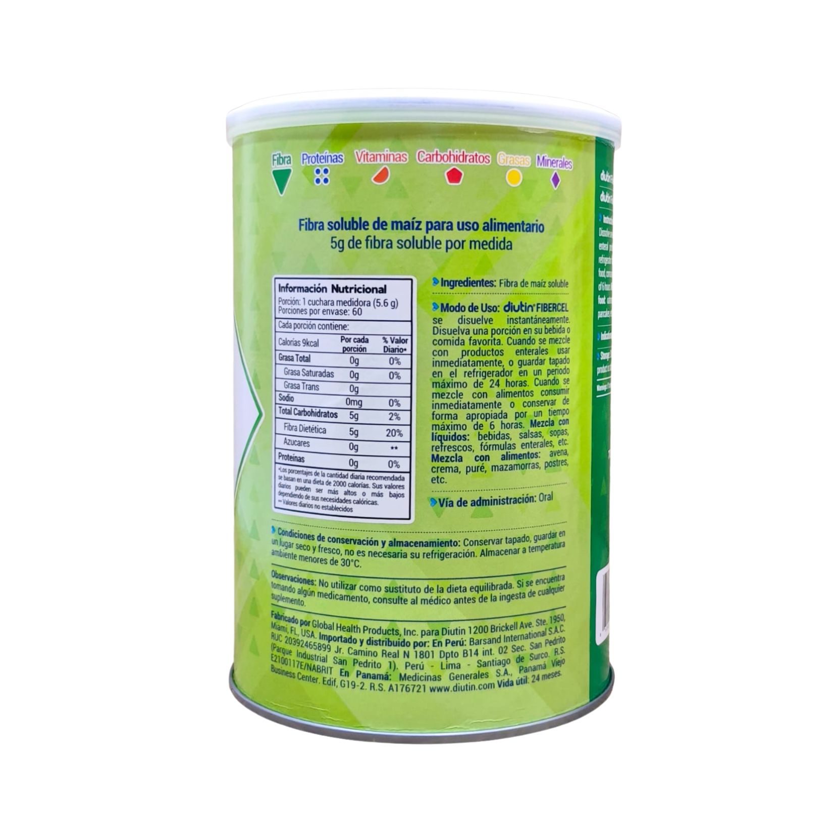 fibra diutin diabetes fibercel