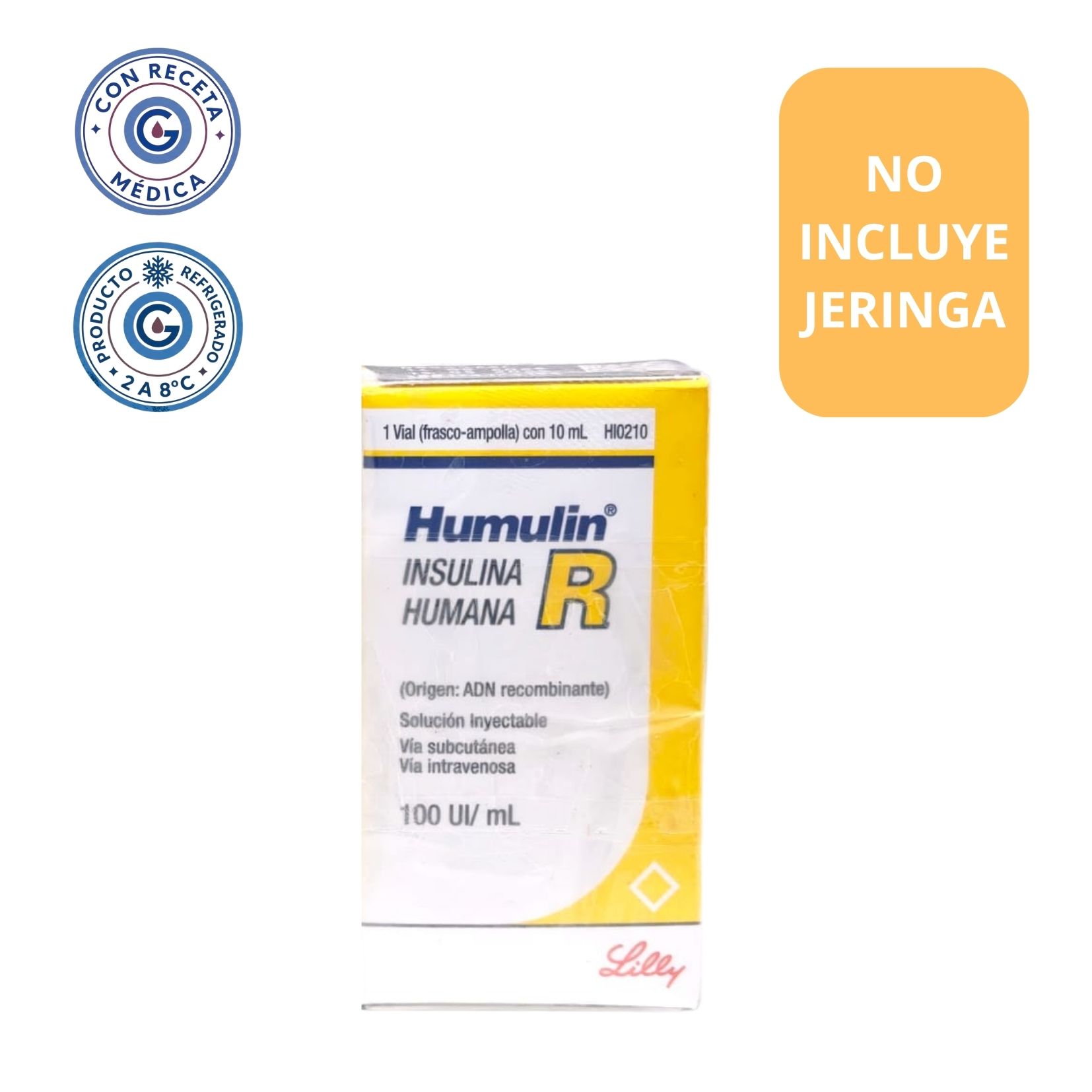 insulina humulin R vial frasco