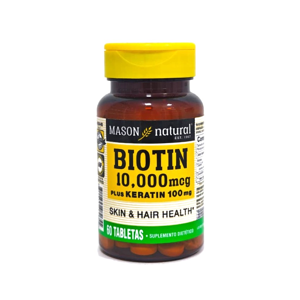 Biotina 10000 mcg Mason Natural glucofarma