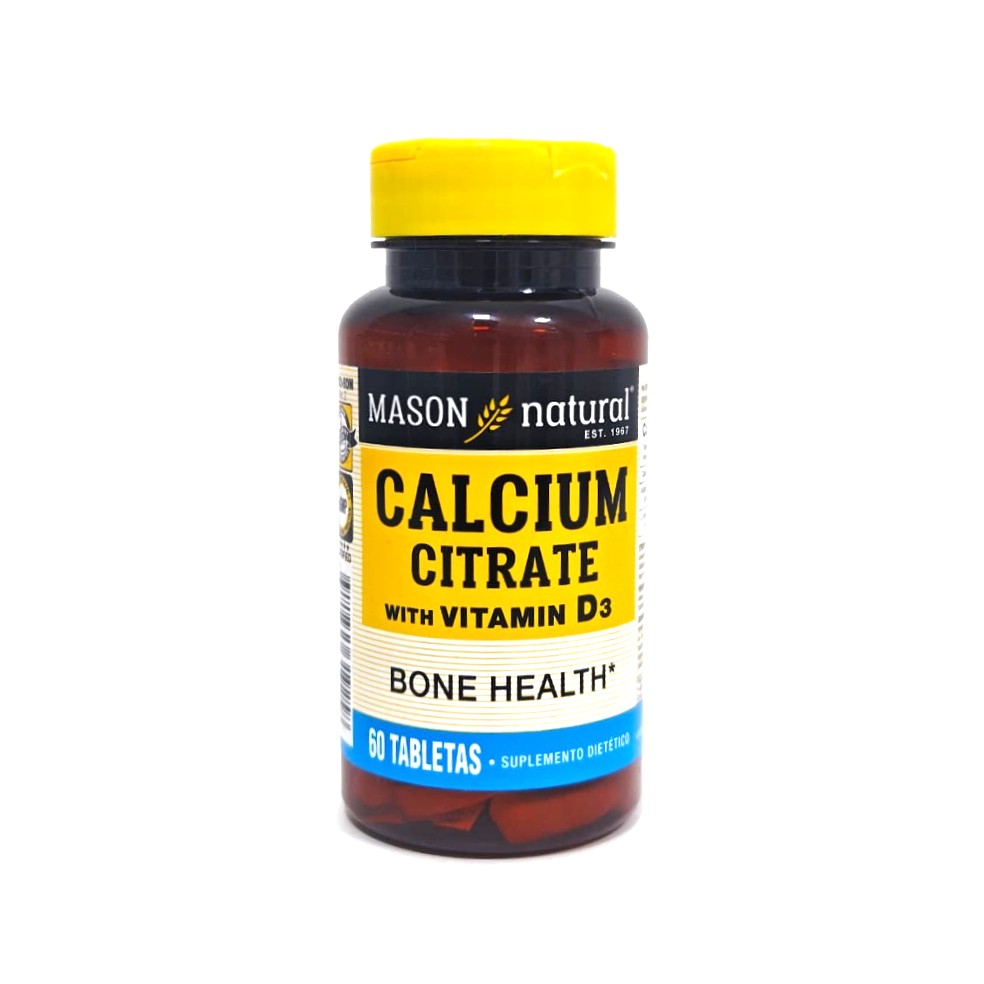 Citrato de Calcio + Vitamina D3 Mason Natural glucofarma