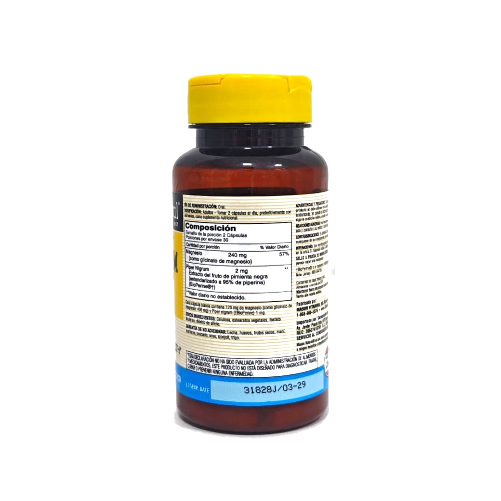 Glicinato de Magnesio Plus Mason Natural glucofarma