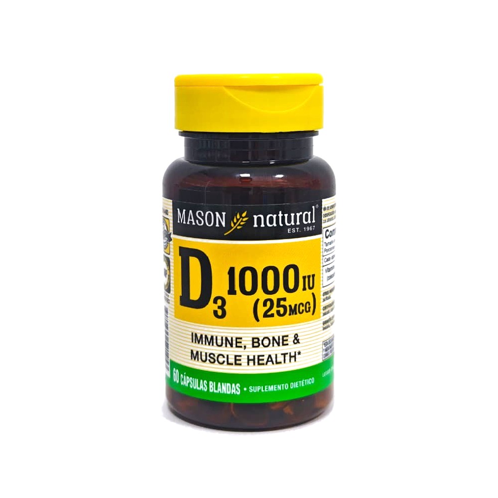 Vitamina D3 1000 UI Mason Natural glucofarma