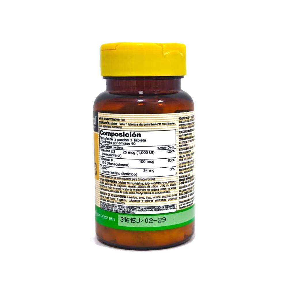 Vitamina K2 + D3 Mason Natural glucofarma